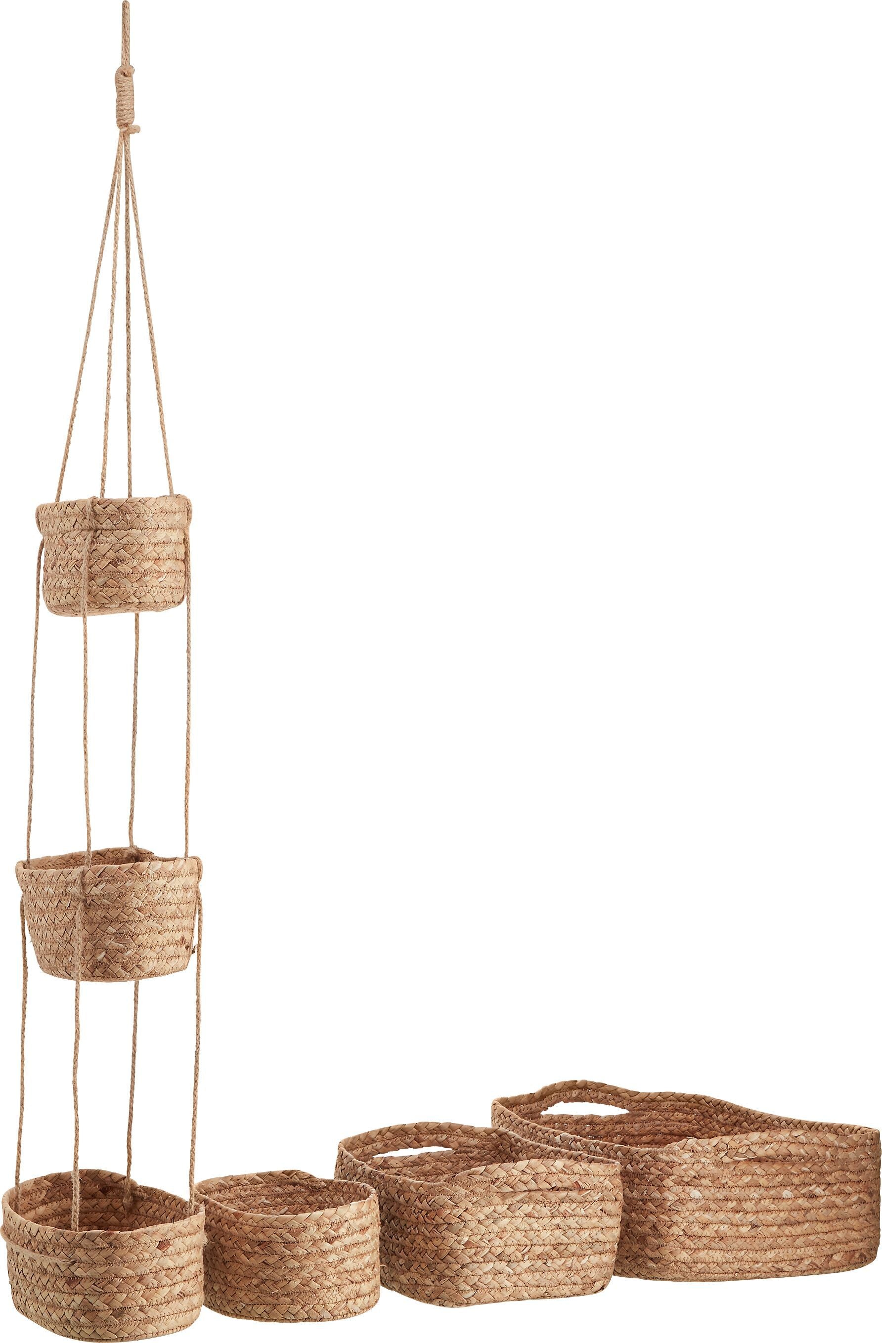 LINA Korb - Braun / B: 19.0 cm x T: 26.0 cm x H: 12.0 cm