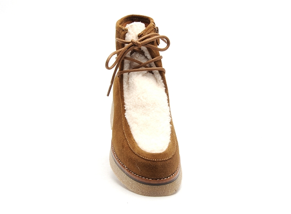 Reqins boots bottine plates femme aruba marron
