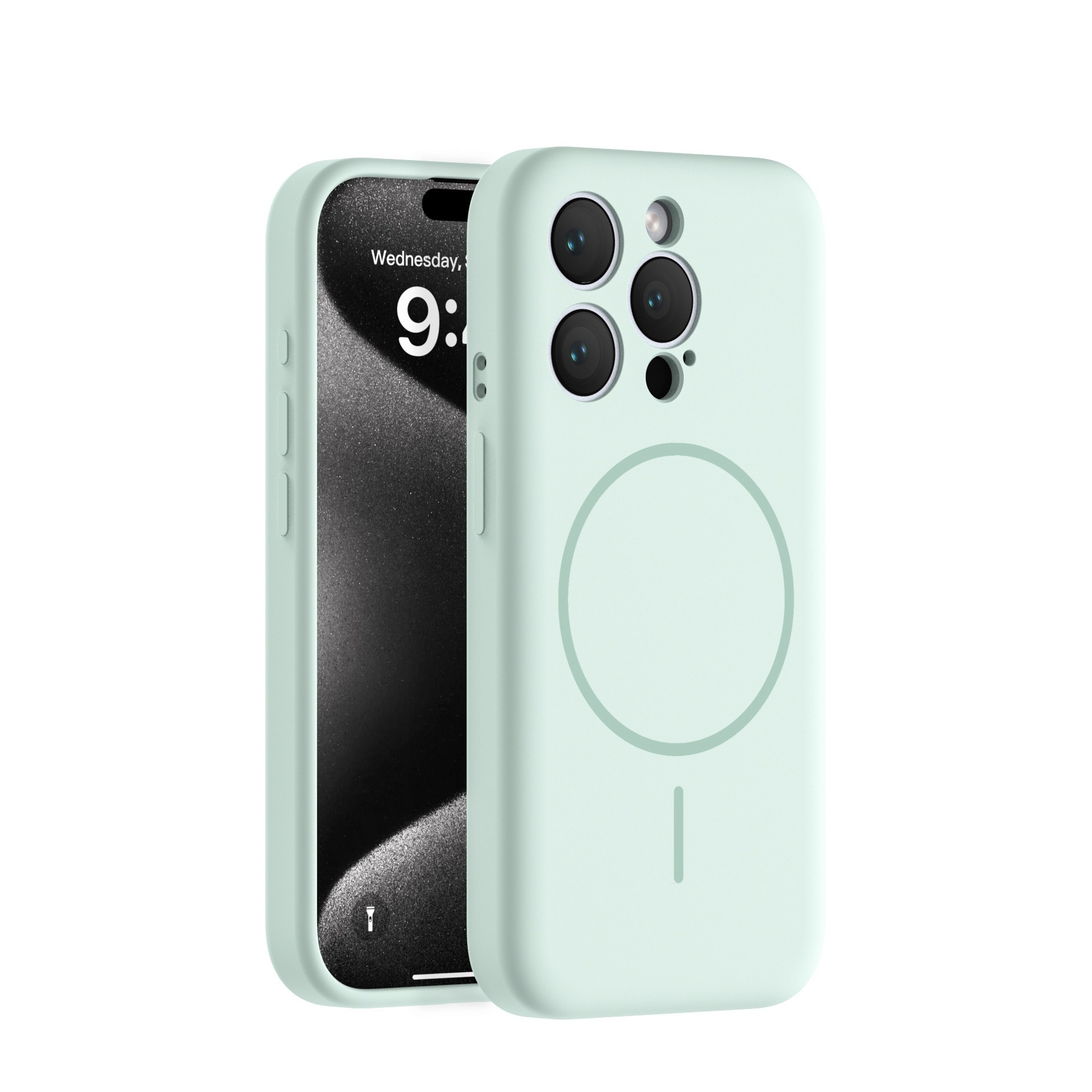 iPhone 16 Pro MagSafe (Slim Look) Silikon Case Hülle mit Kameraschutz - Türkis