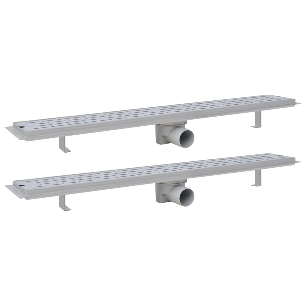 Drain de douche linéaire 2 pc ligne 830x140 mm acier inoxydable