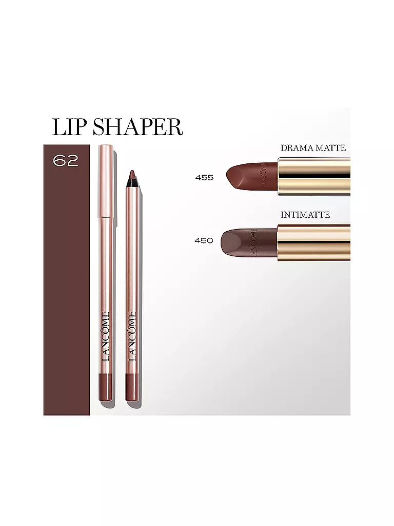 LANCÔME Lippenkonturenstift - Lip Idôle Lip Shaper Creamy Matte Lip Liner (62 Morning Espresso) dunkelrot