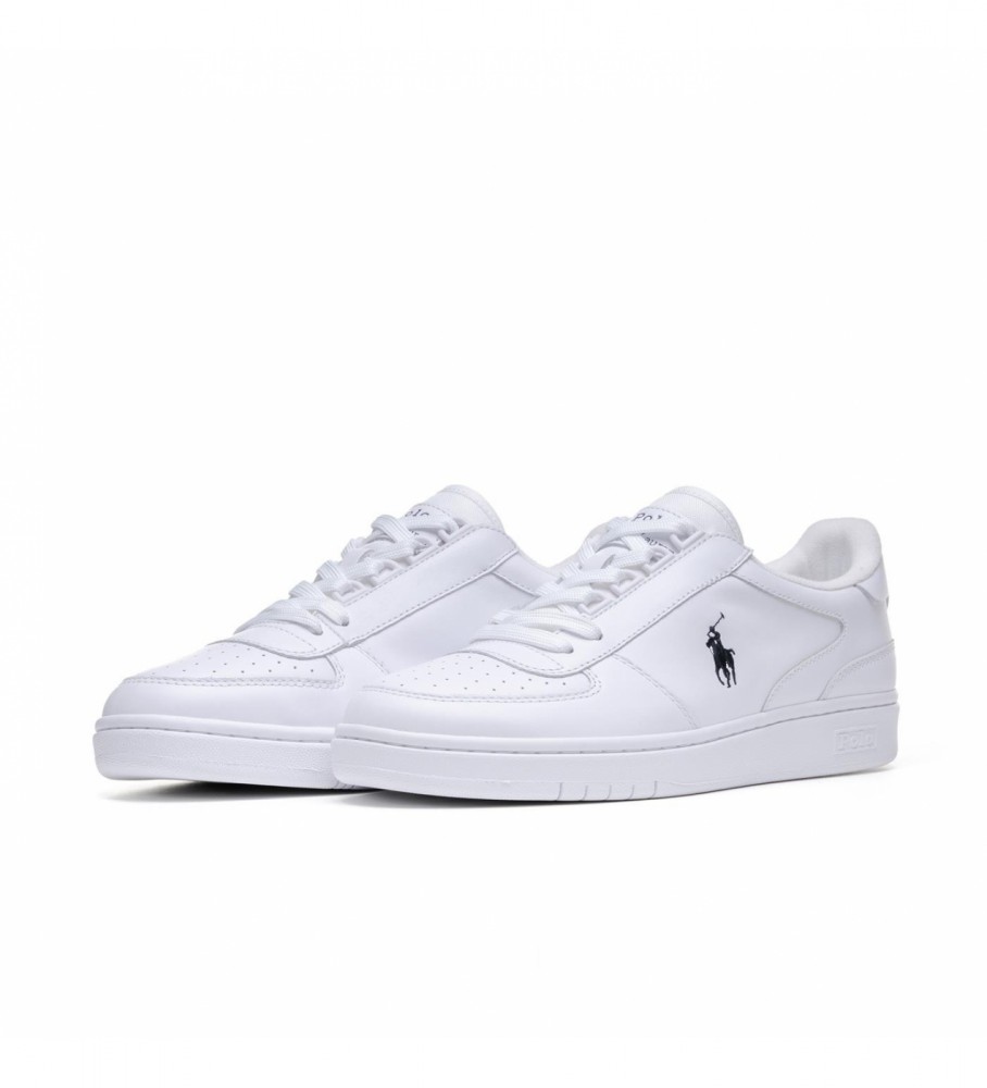 Tênis Ralph Lauren Court PP de couro branco