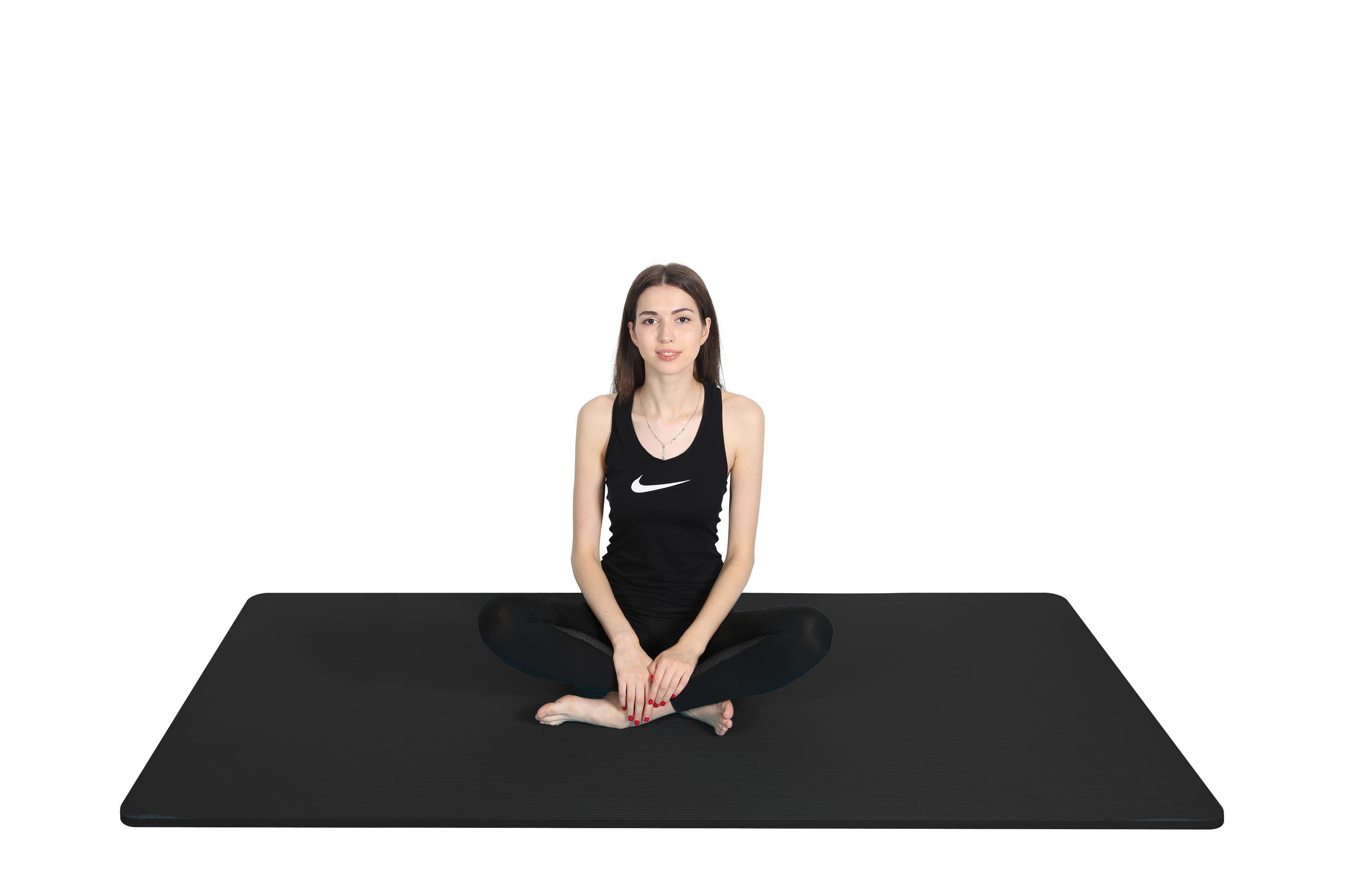 Fitnessmatte schwarz 190 x 100 x 1.5 cm