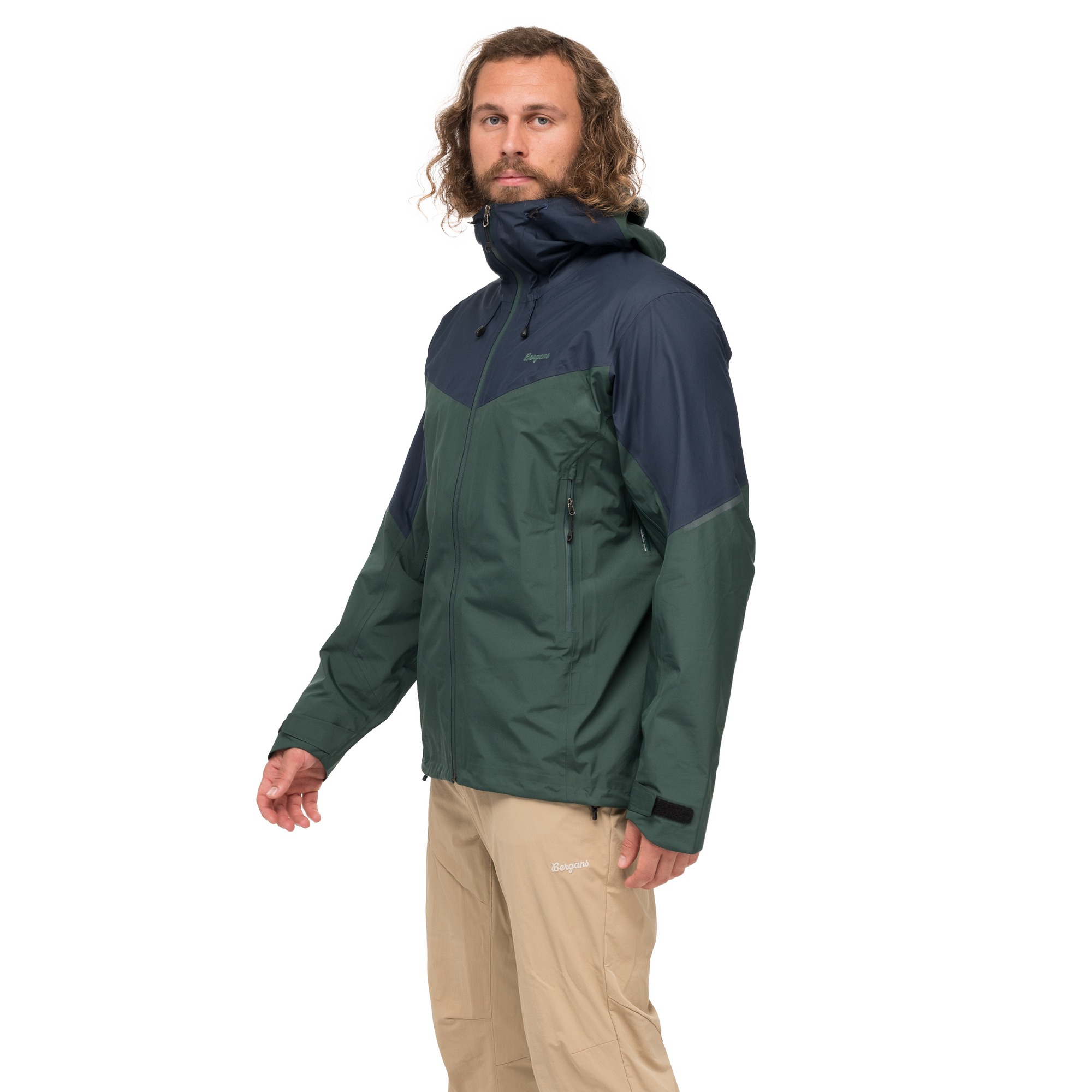 Rabot Light 3L Shell Jacket Herre Duke Green/Navy Blue