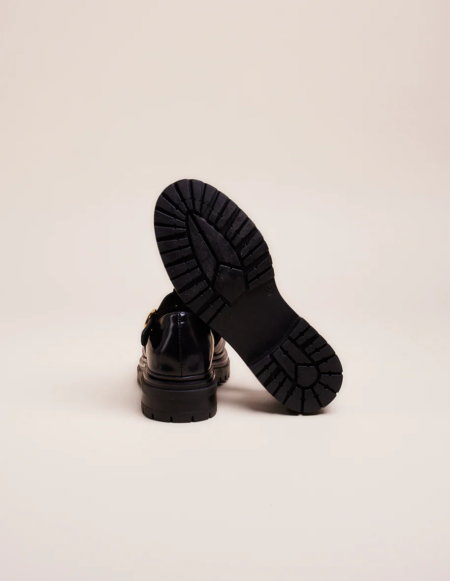 Sandales Rosalia - Cuir box noir