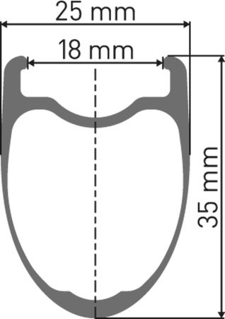 PRC 1400 SPLINE 35 Laufrad  black  Hinterrad, 28