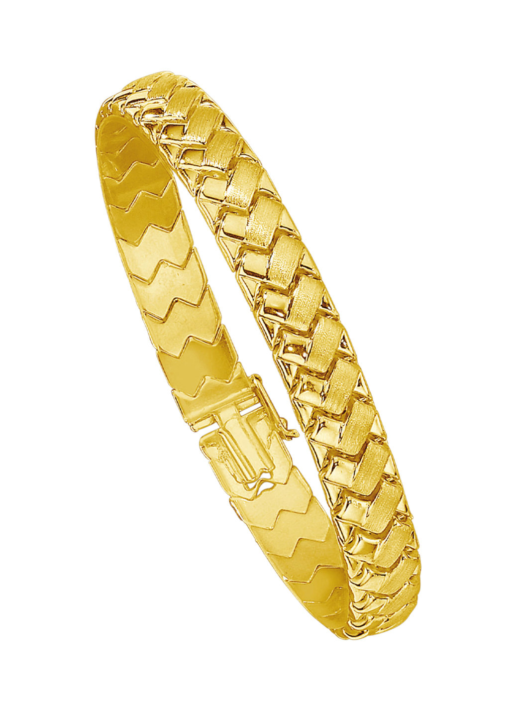 Schweres Armband in Geflecht-Optik mit Kastenschloss