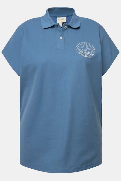 Poloshirt, Stickerei, Polokragen, Halbarm, Biobaumwolle