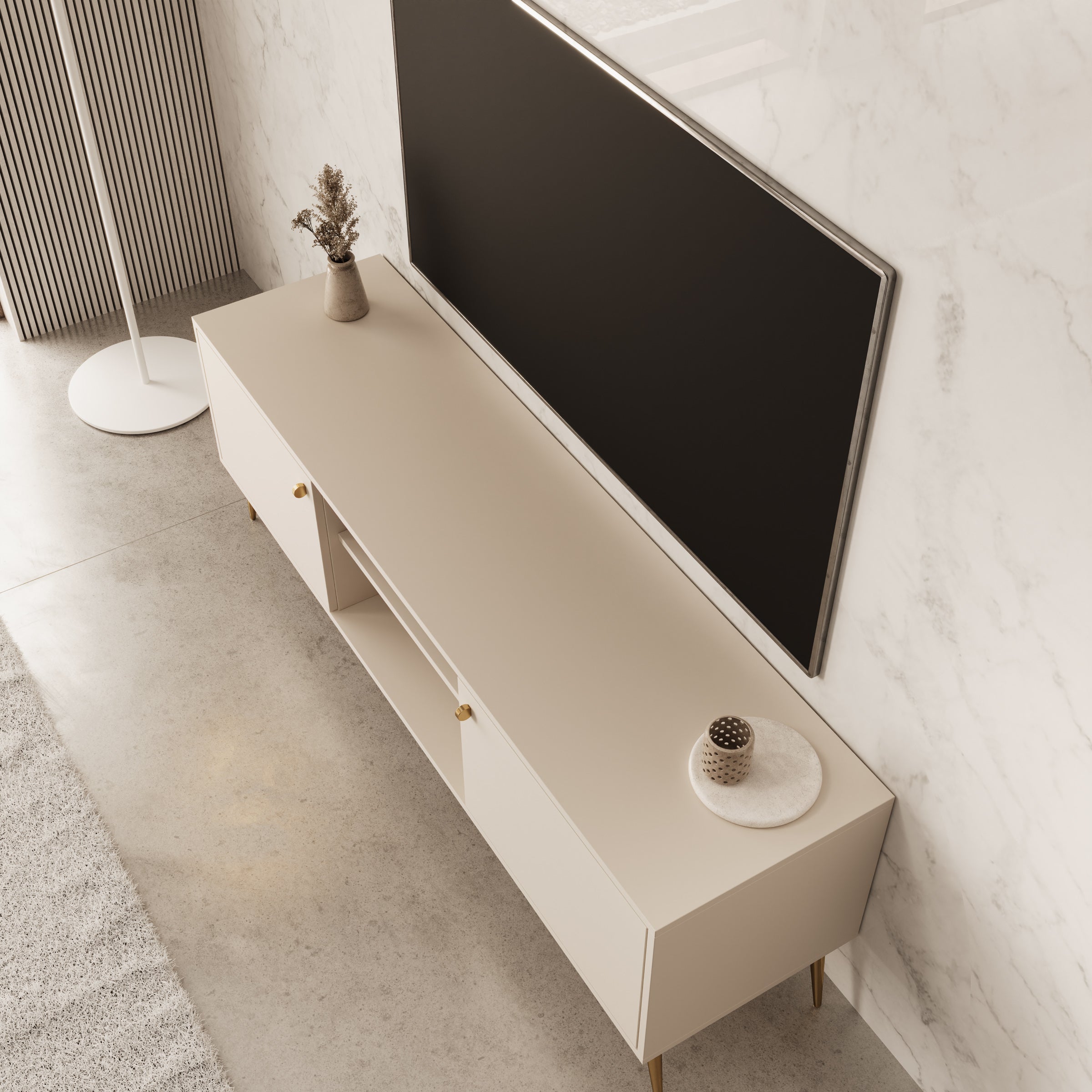 Reunion - TV-Meubel - Beige - 156x41x55 cm