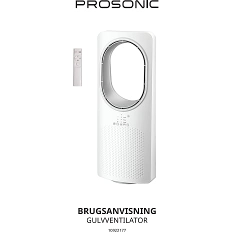 Prosonic gulvventilator 50 W - hvid