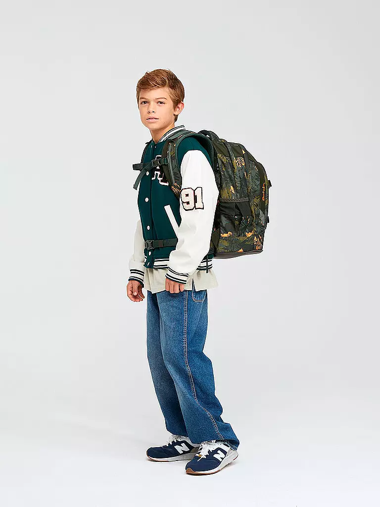 SATCH Schulrucksack Satch Pack Jurassic Jungle dunkelgrün
