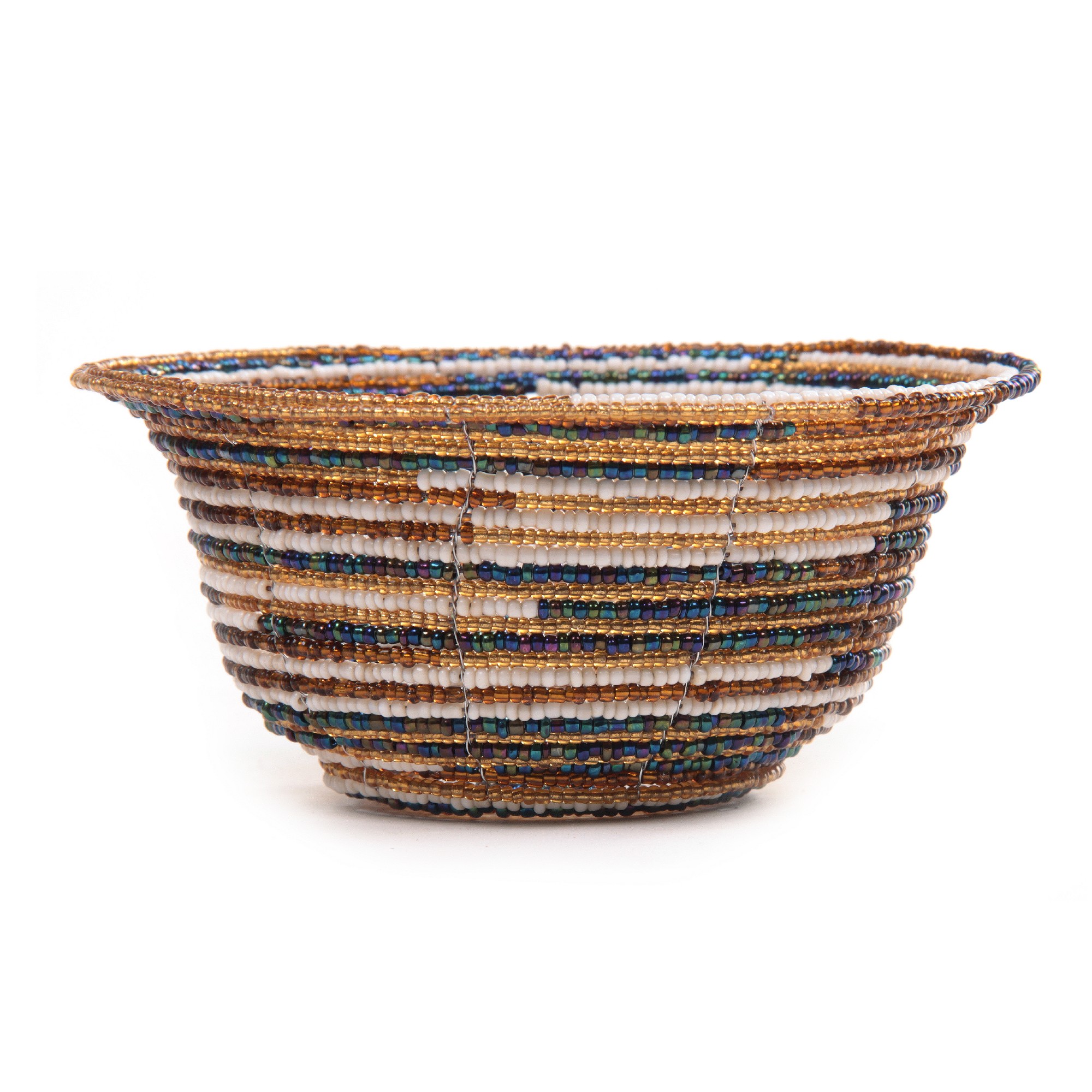 Schale aus Abalonen-Perlen, multicolor, Ø 13 cm, H 6 cm von fischer's lagerhaus