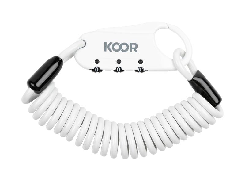 KOOR Veloschloss Caavo Mini Weiss Kompakt und leicht