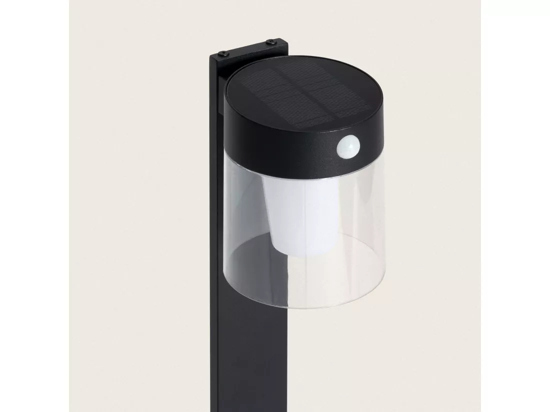 Balise sur Pied Extérieure Solaire LED 1,5W 46cm Aluminiu avec Détecteur de Mouvement Efren Noir