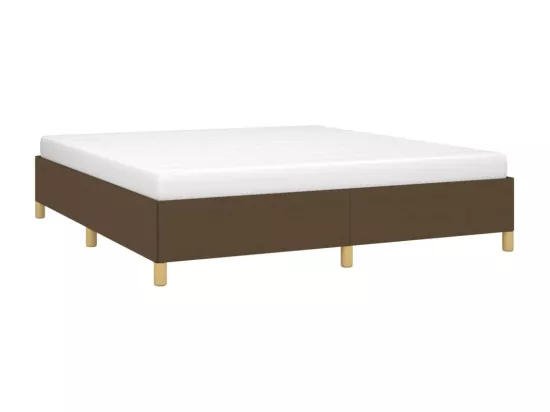 Sommier à lattes de lit Marron foncé 160x200 cm Tissu