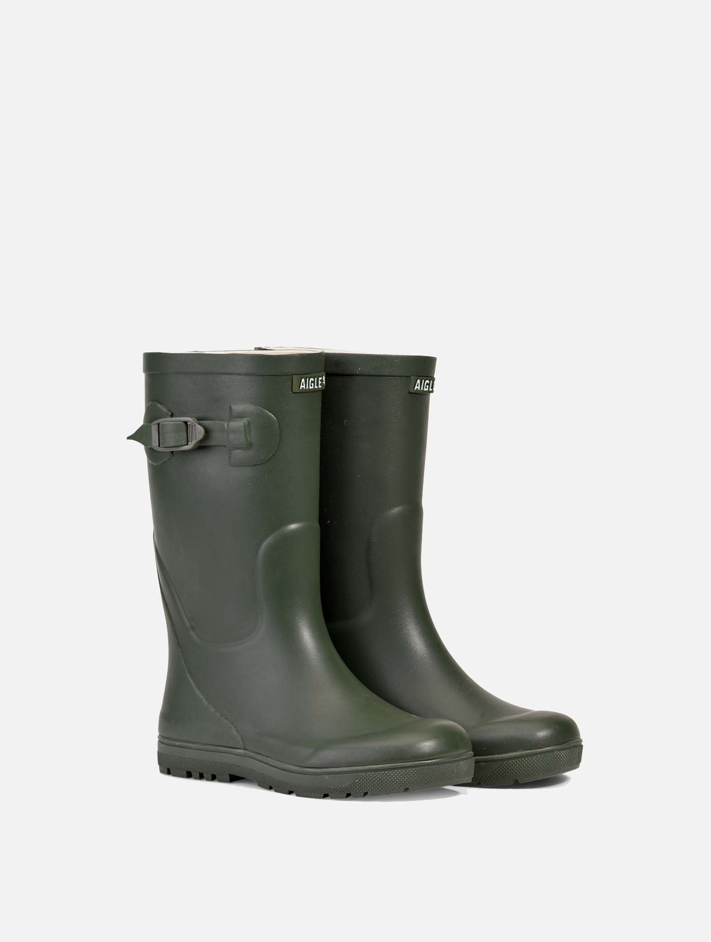 La botte enfant à semelle crantée KAKI