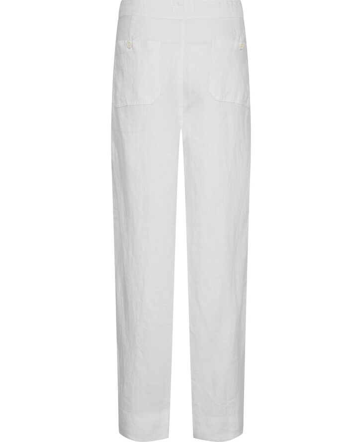 Lauren Ralph Lauren CLASSIC LINEN-PANT Hvid