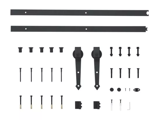 Porte coulissante avec kit de quincaillerie 80x210cm Pin massif
