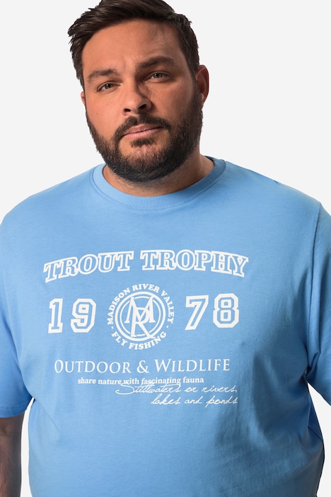 John F. Gee T-Shirt, Halbarm, großer Print, bis 84/86