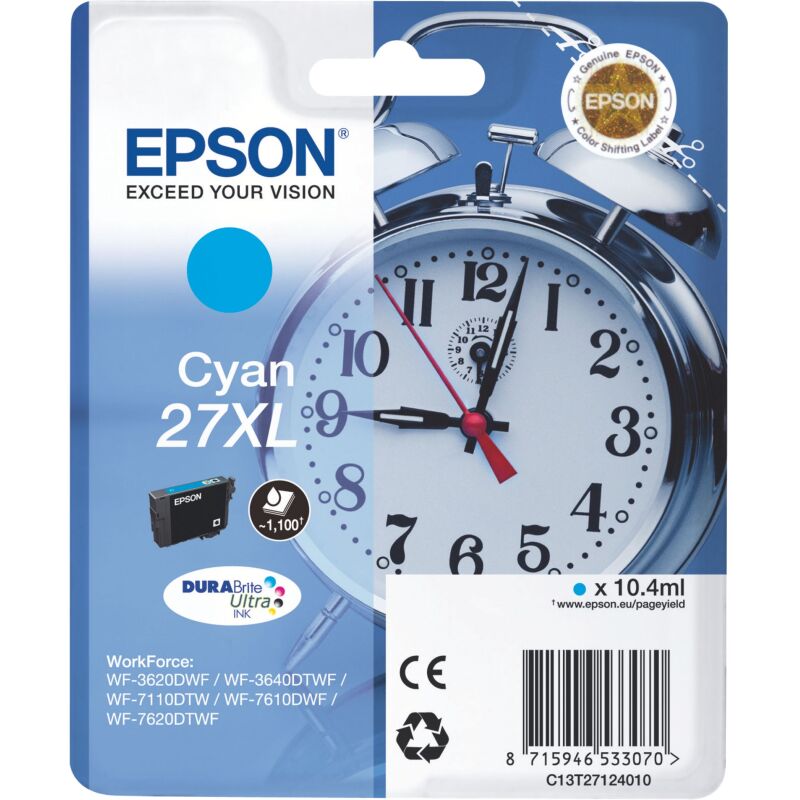 Epson 27XL cartouche haute capacité couleurs séparées pour imprimante jet d'encre