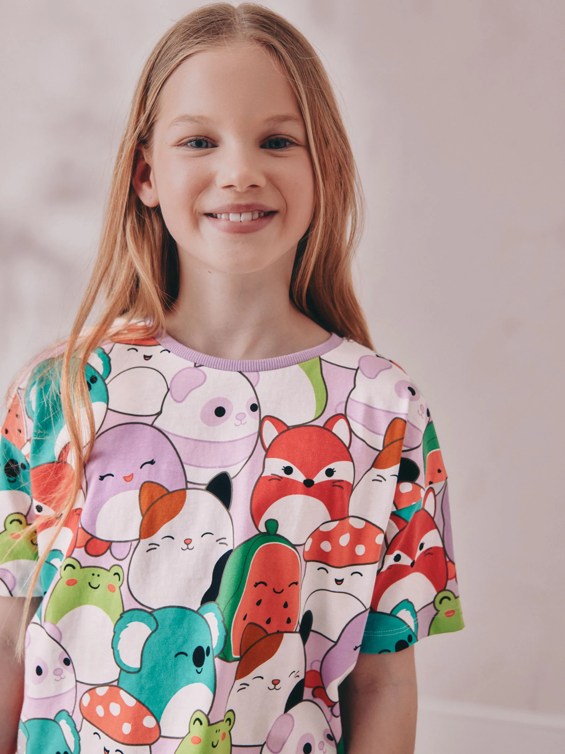 Roze/groen - Squishmallows 100% katoenen shortpyjama's 2 pack (5-14jaar)