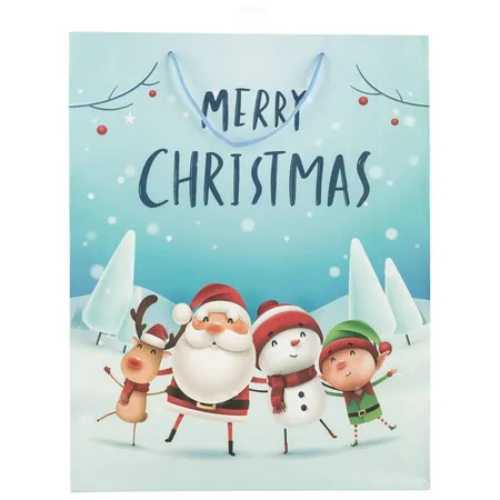 Idena Geschenktasche Merry Christmas & Happy New Year, Bunt