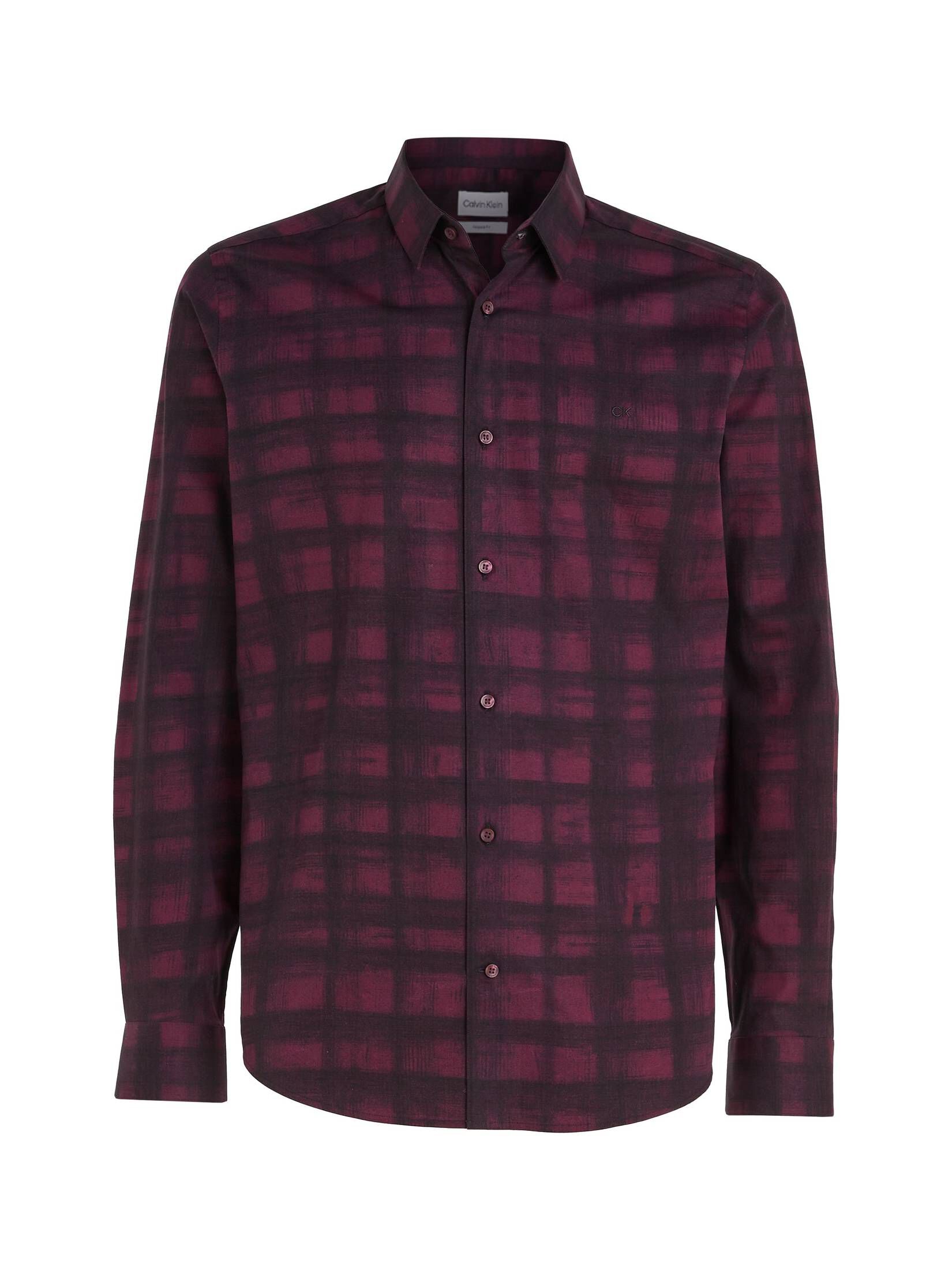 CALVIN KLEIN| Herren Hemd POPLIN STRETCH AOP CHECK