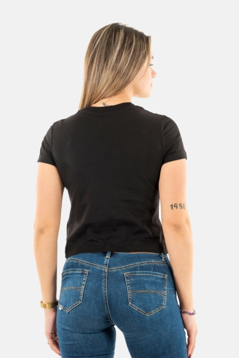Tee shirt calvin klein jeans script institutional beh ck black