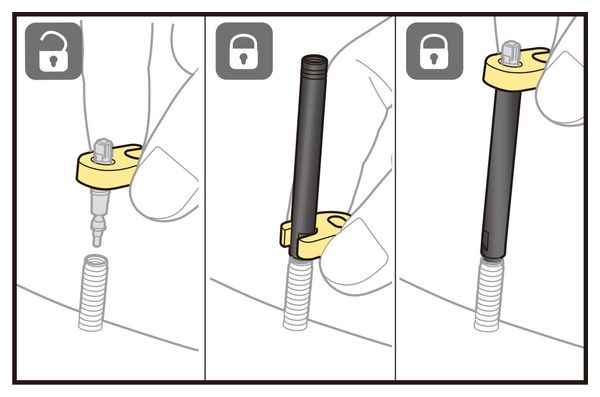 Prolongateur de Valve Topeak Valve Extender 40mm Noir