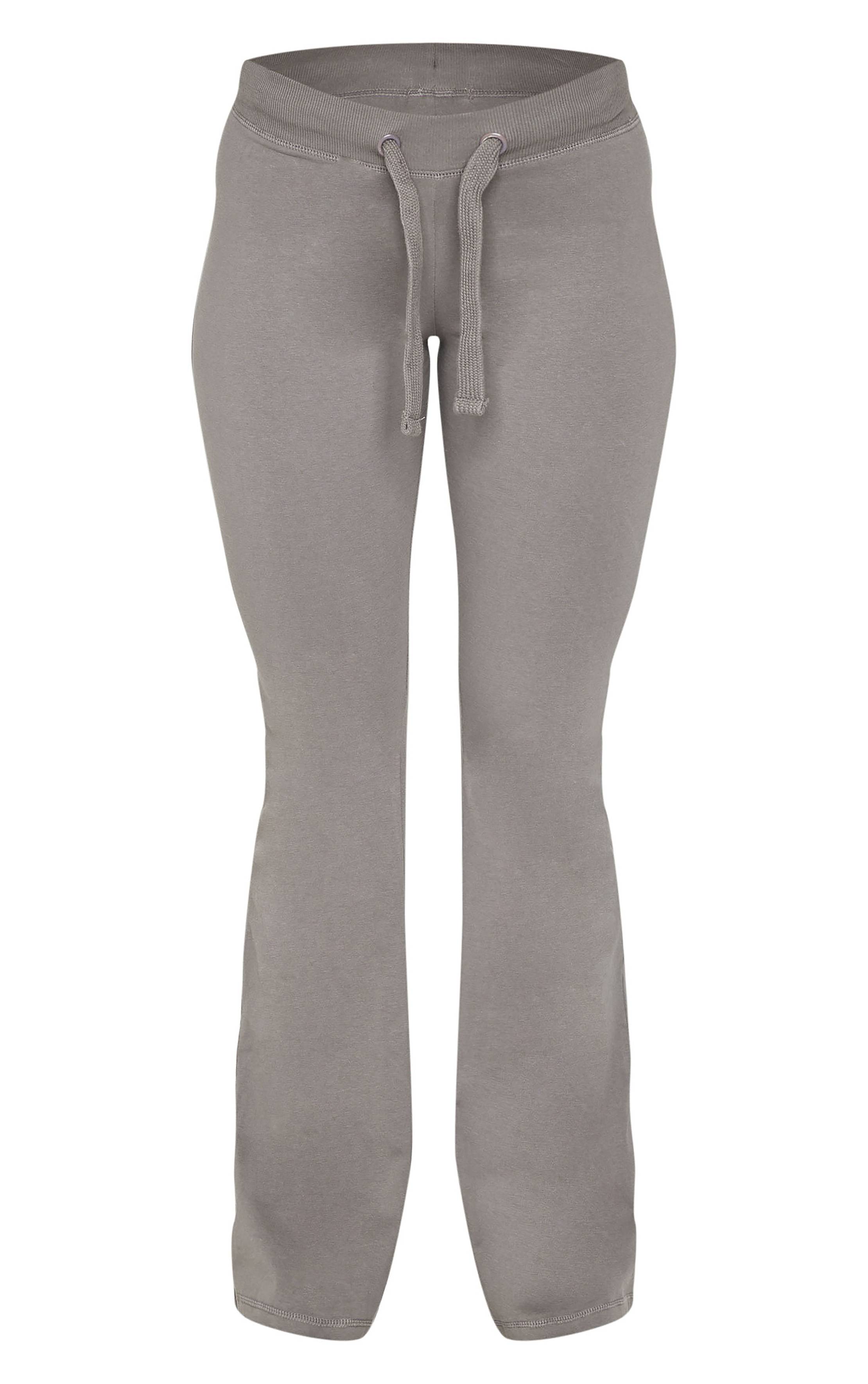 Gris Anthracite Pantalon Évasé Skinny Taille Basse Coordonné