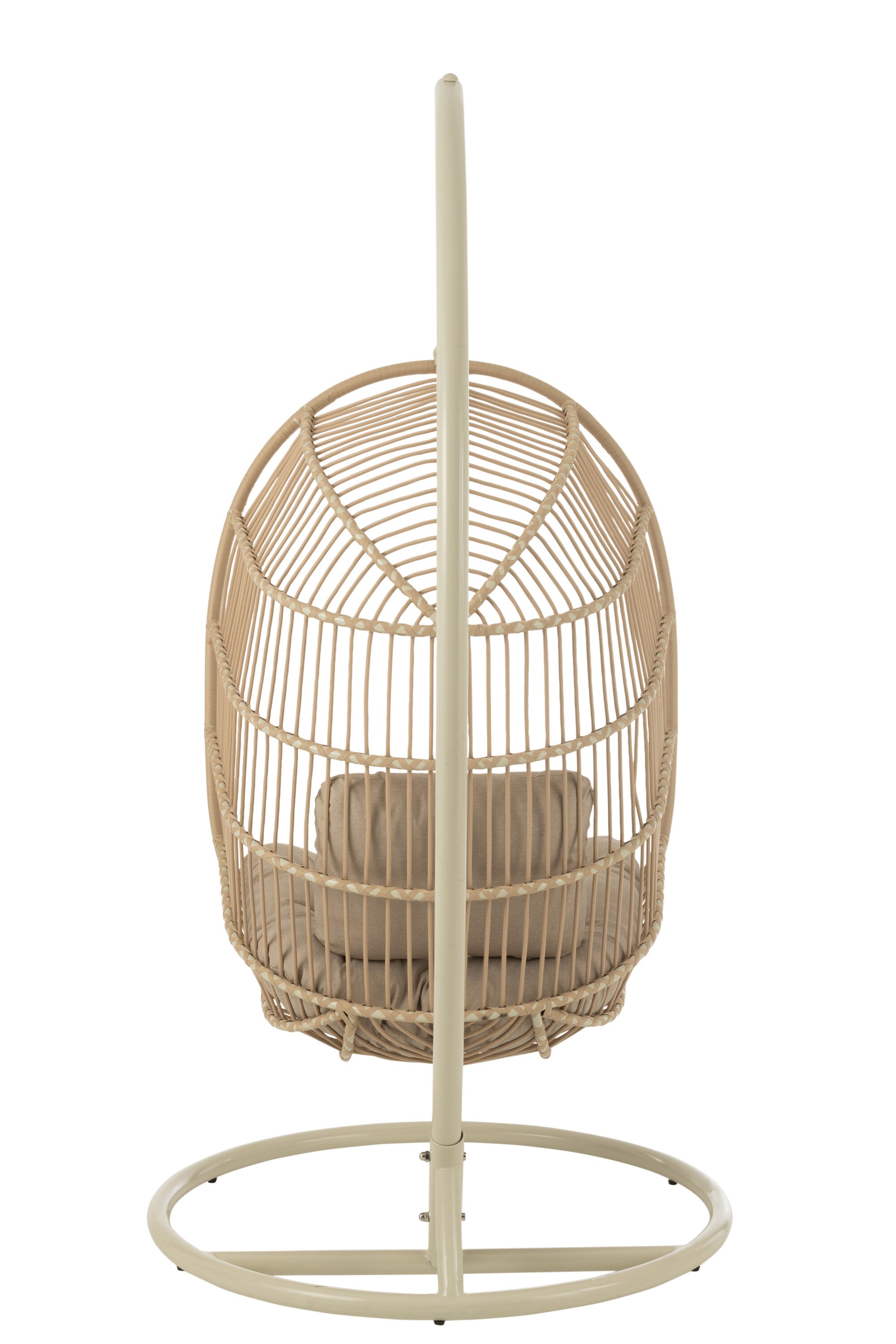 J-Line hangstoel Egga - metaal|koord - beige