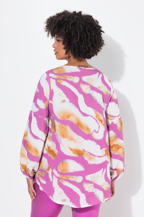 Tunika, A-Linie, Batik-Muster, Peace-Zeichen