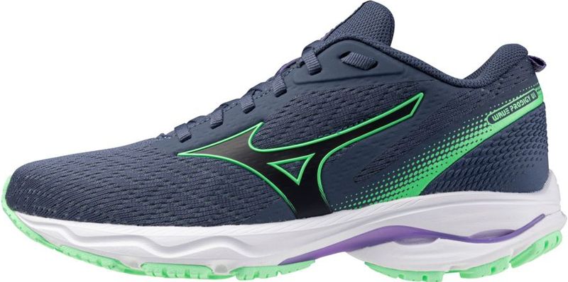 Mizuno - WAVE PRODIGY 6 - Hardloopschoenen - Vintage Indigo/Neo Mint - Dames
