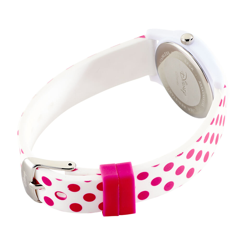 Montre  Blanc Et Rose Fushia