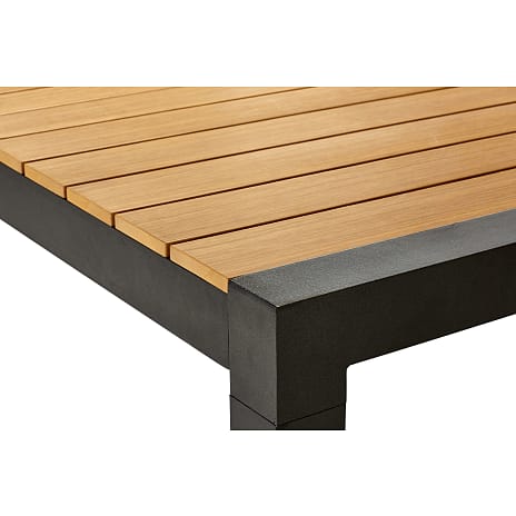 Canberra havemøbelsæt med 6 Carlton stole - teak look