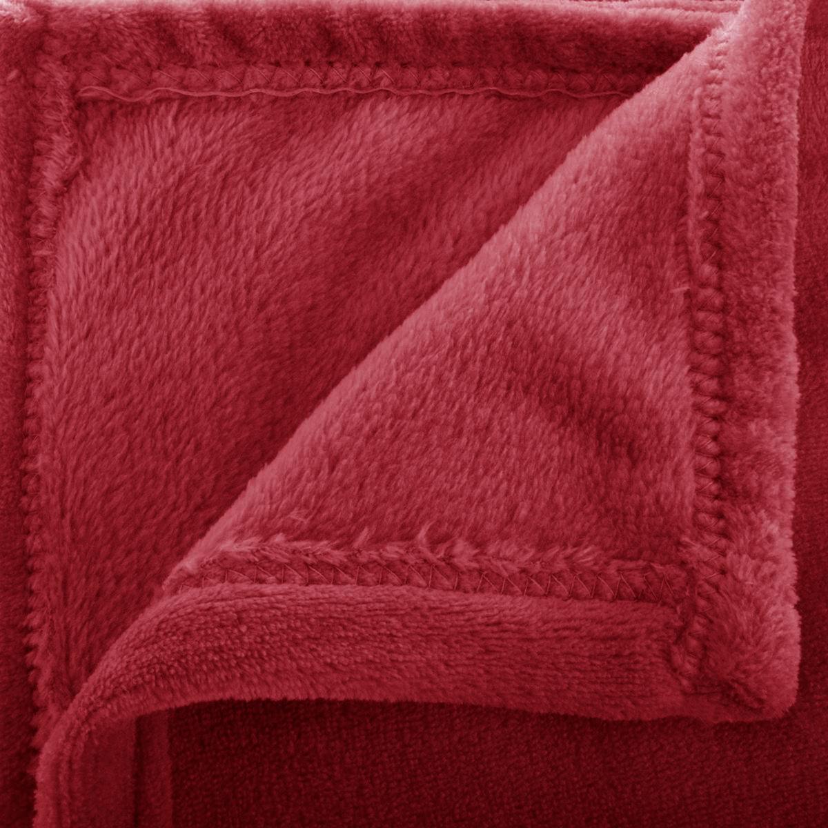 PLAID FLANEL UNI ROUGE 130X180CM
