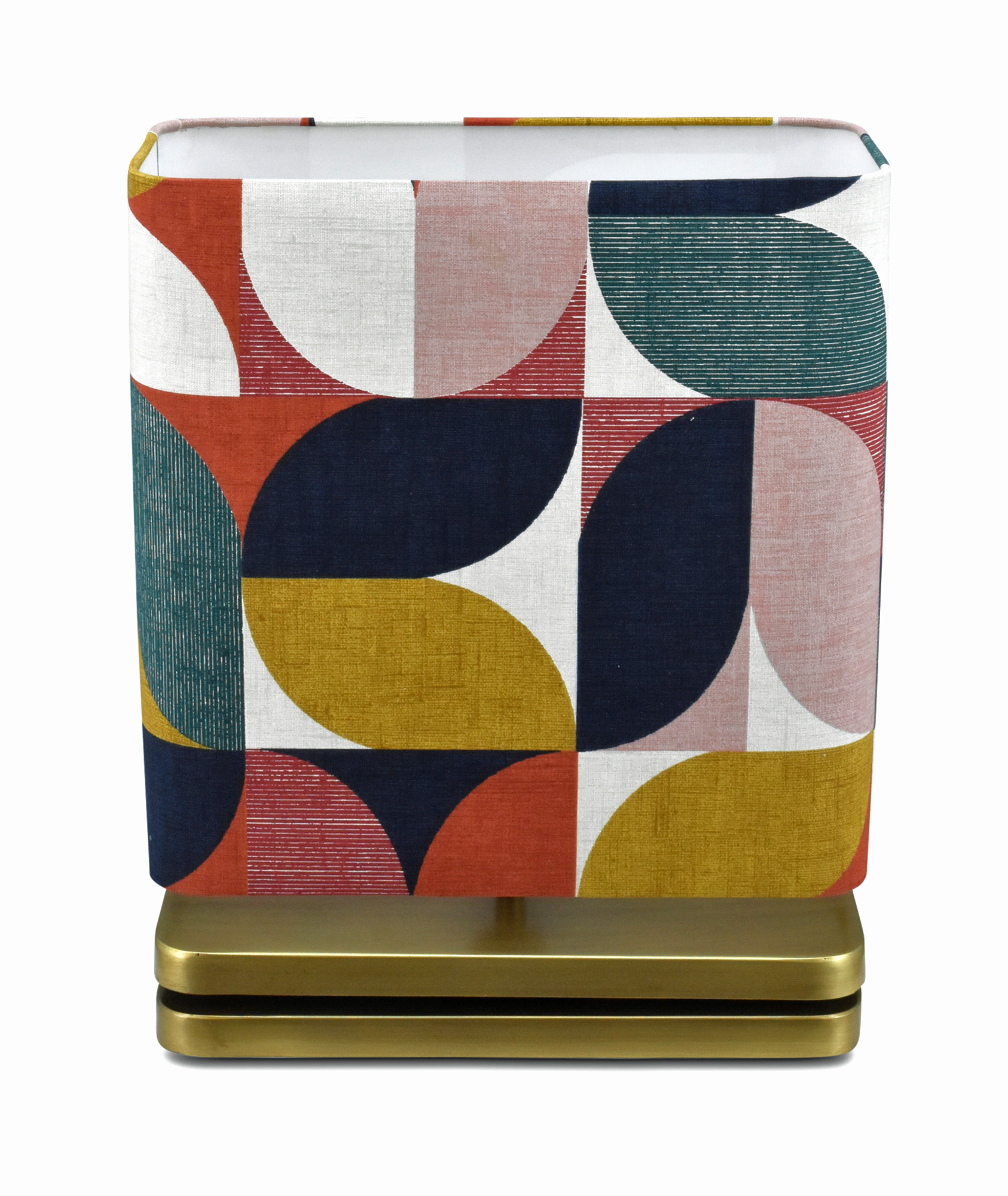 Tafellamp Pizzo retro brons medium  + kap balk 35x16x35cm - Retro color