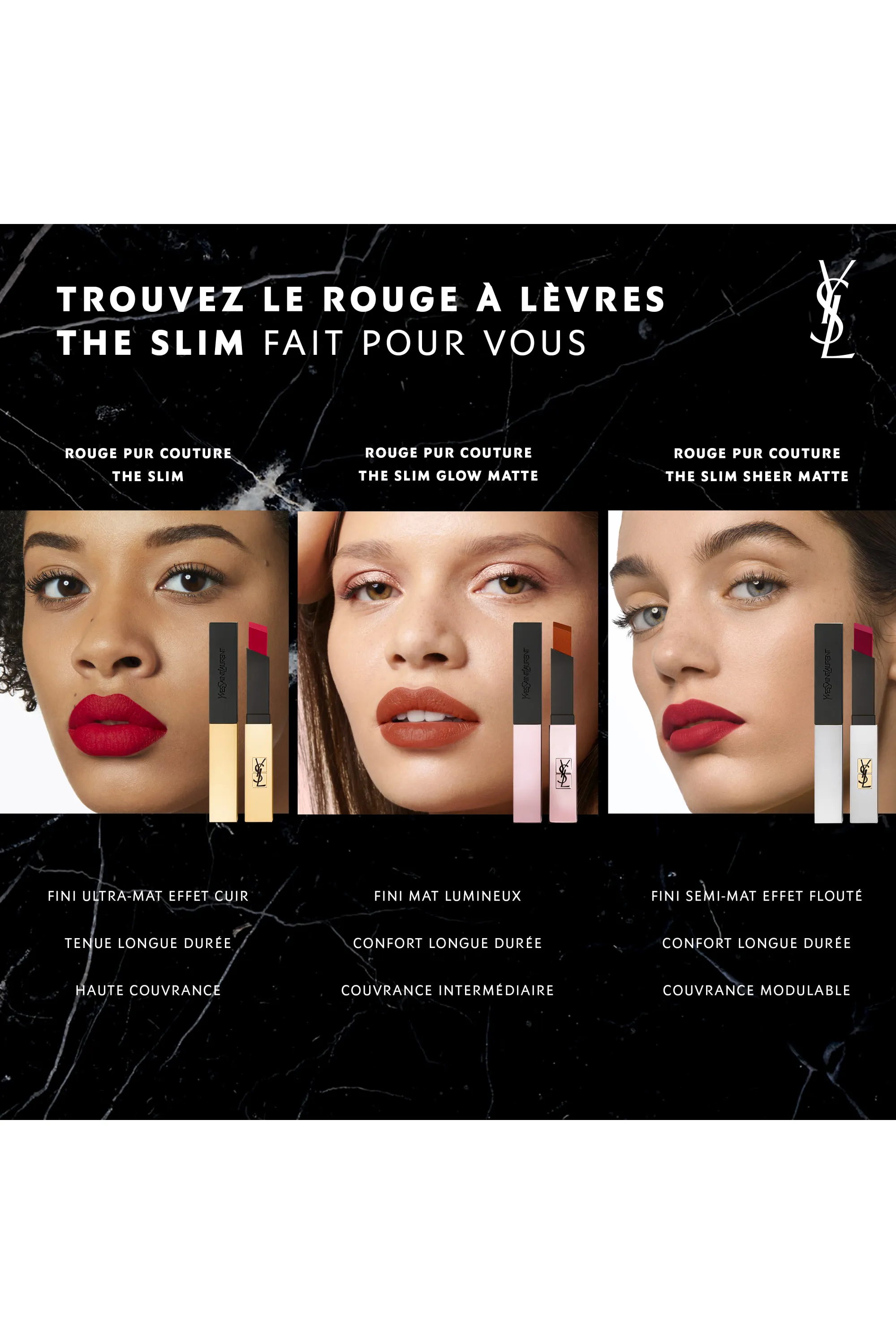 Yves Saint Laurent Rouge à Lèvres Rouge Pur Couture The Slim Glow Matte-2.0 g