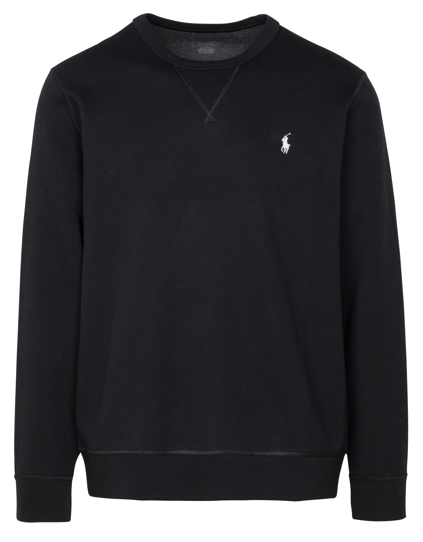 Sweat droit col rond en coton mélangé | Noir