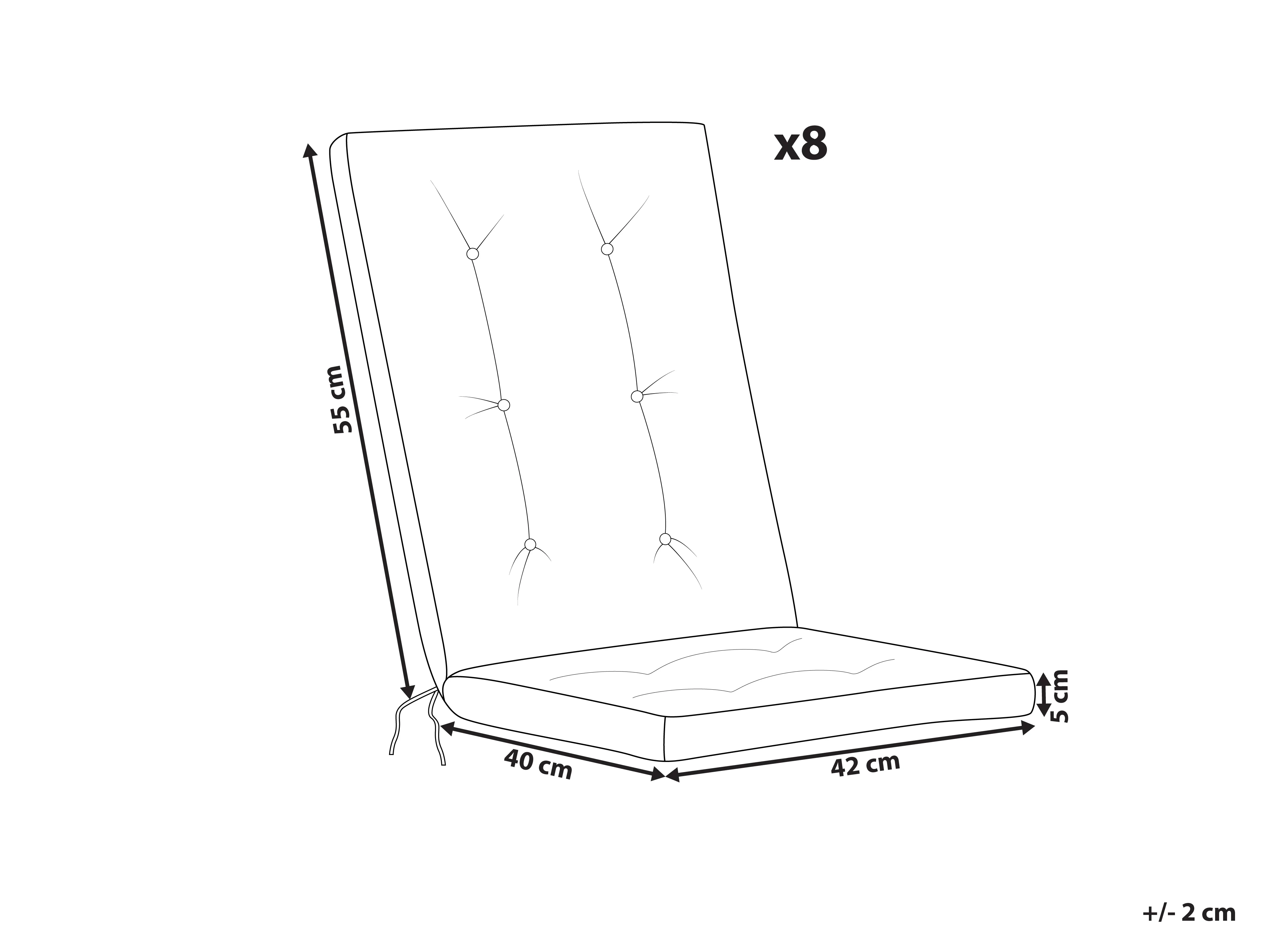 Set van 8 rug/zitkussens MAUI PREMIUM Lichtgroen