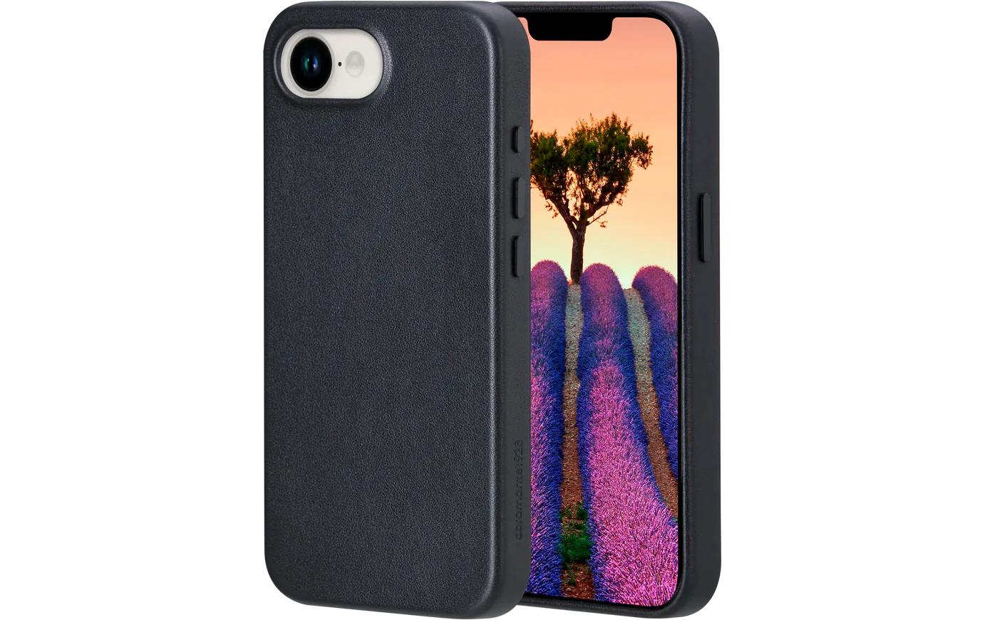 Book Cover Roskilde iPhone 16e BlackSchutzhülle aus Leder mit MagSafe-Funktion für das Apple iPhone 16e