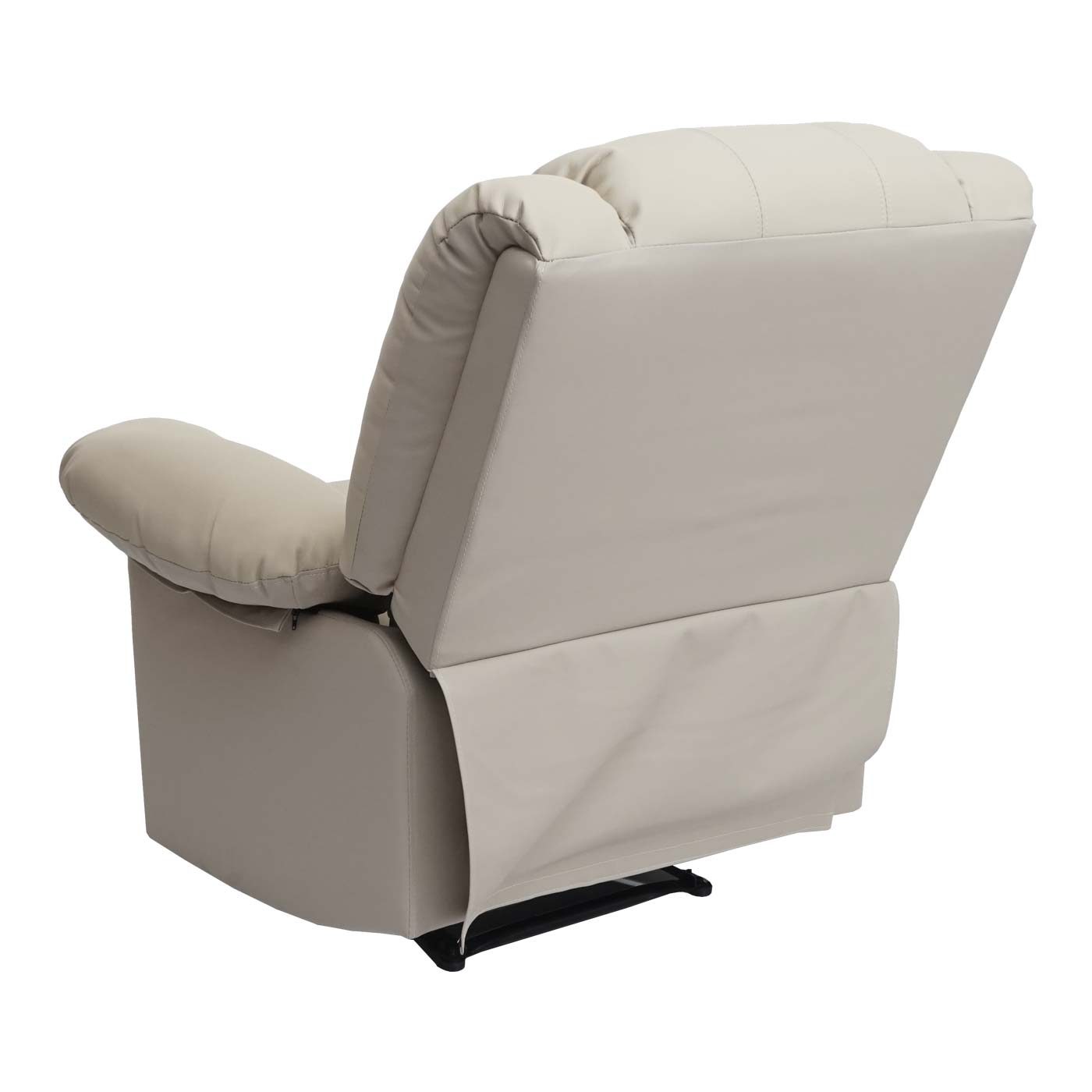 Fernsehsessel MCW-G15, Relaxsessel Liege Sessel, Leder + Kunstleder 101x87x100cm ~ creme