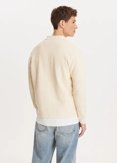 Vest met structuur off-white (CREME.L)