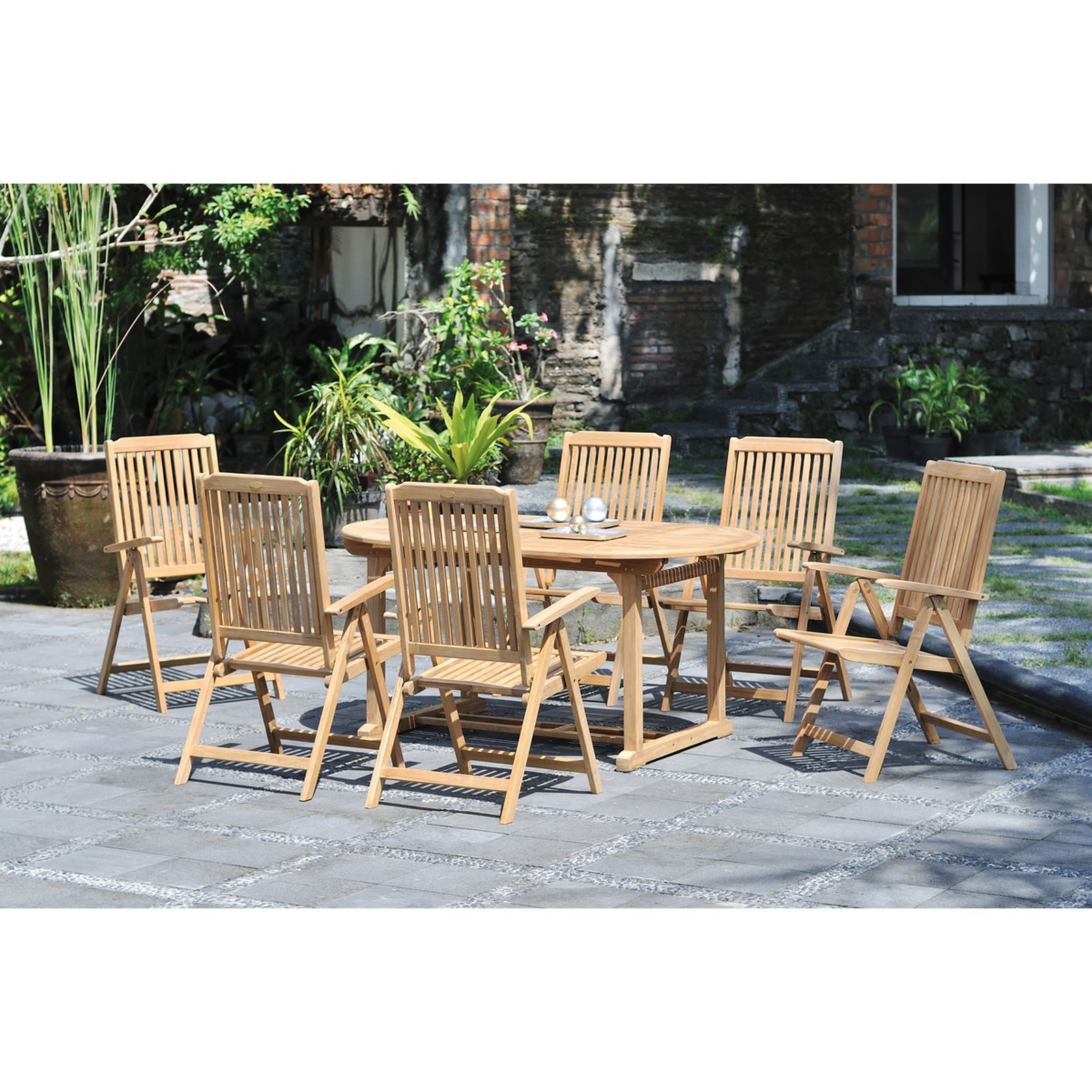 Gartenstuhl SOLO - Teak Massivholz - verstellbar