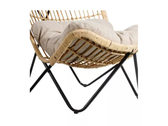Fauteuil naturel avec coussin Fibres - FYSIKES
