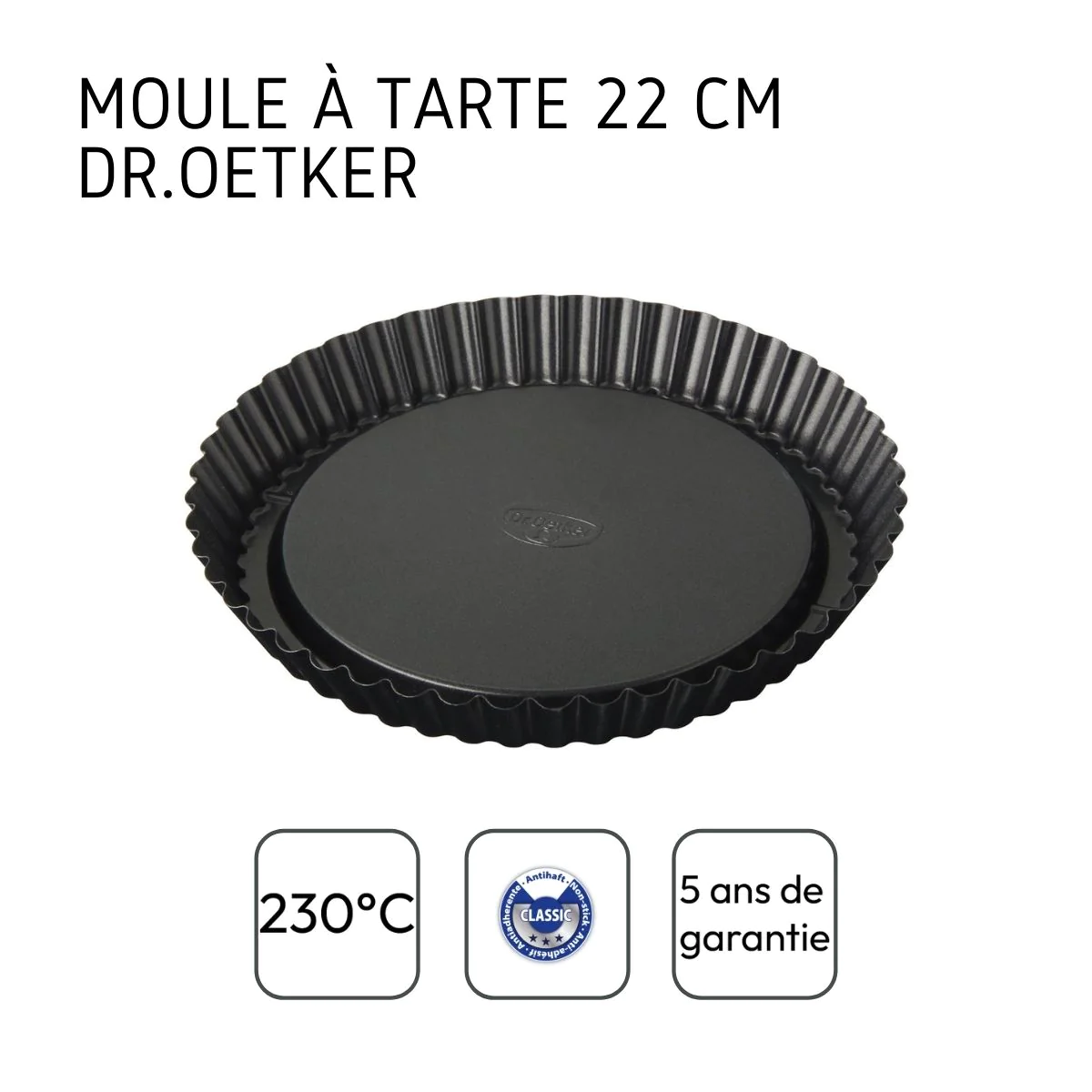 Moule à tarte renversée 22 cm Tradition Dr. Oetker