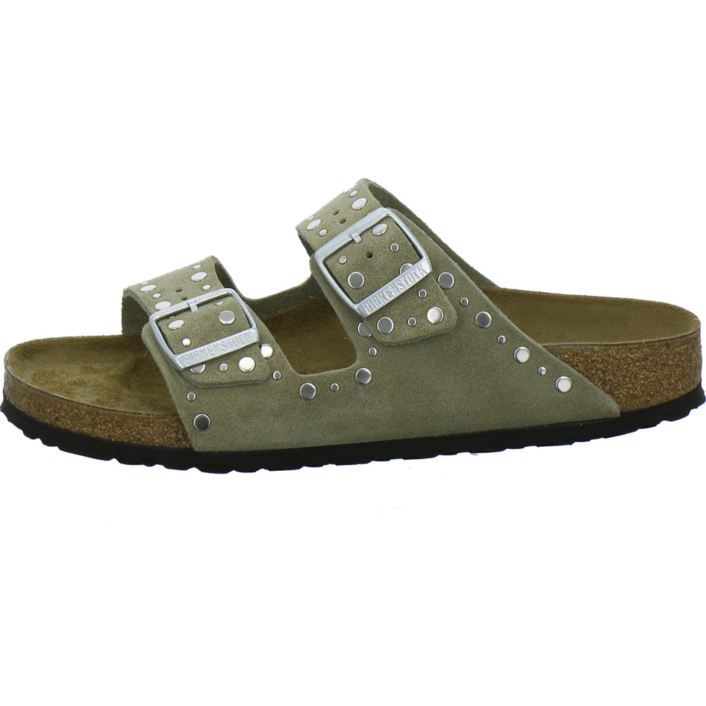 Birkenstock Pantoletten Damen Arizona Rivet taupe