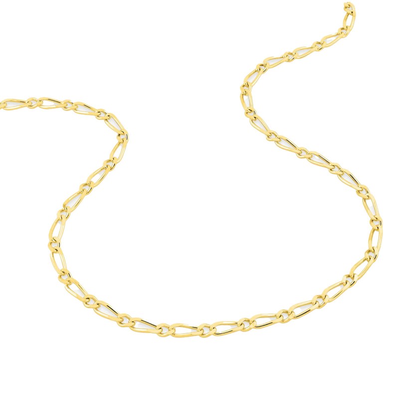 Bracelet Mixte 18 cm  - Cheval alterné - Or 18 Carats - Largeur 2.5 mm