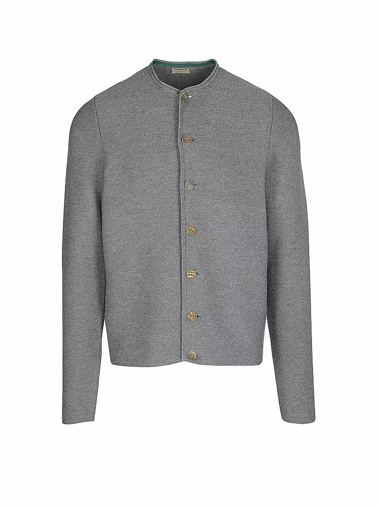 GOTTSEIDANK Trachten Strickjacke  Anselm grau