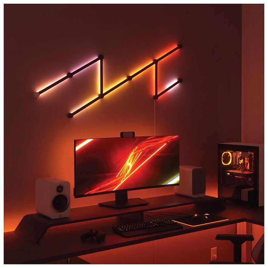 Nanoleaf Lines Skins Matte Black (9 pièces)